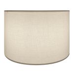 Lampshades Inc. Drum Hardback Lampshade, 15" Top x 15" Bottom x 10" Height, Parchment